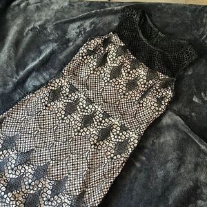 Bisou Bisou Black & Nude Lace Dress